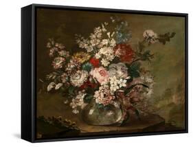 Still Life with Flowers in a Vase, c.1780-1790-Juan Bautista Romero-Framed Stretched Canvas