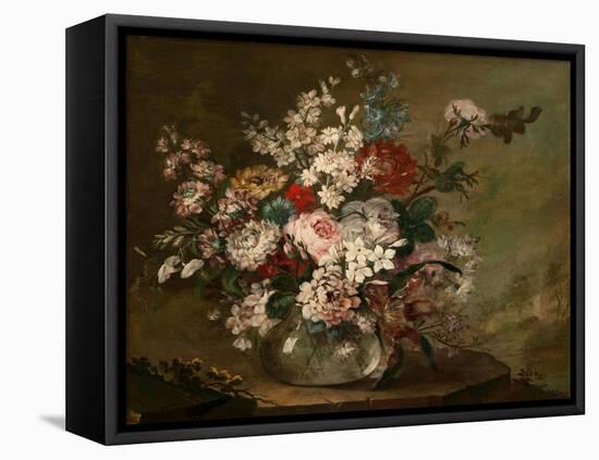 Still Life with Flowers in a Vase, c.1780-1790-Juan Bautista Romero-Framed Stretched Canvas