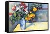 Still Life with Flowers In a Vase-Paul Cézanne-Framed Stretched Canvas