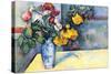 Still Life with Flowers In a Vase-Paul Cézanne-Stretched Canvas