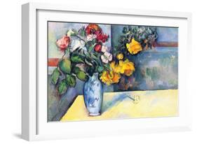 Still Life with Flowers In a Vase-Paul Cézanne-Framed Art Print