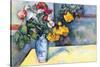 Still Life with Flowers In a Vase-Paul Cézanne-Stretched Canvas