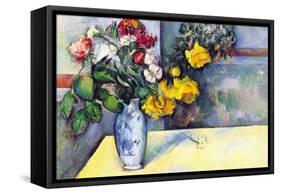 Still Life with Flowers In a Vase-Paul Cézanne-Framed Stretched Canvas