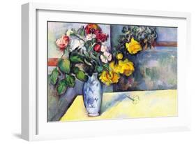 Still Life with Flowers In a Vase-Paul Cézanne-Framed Art Print