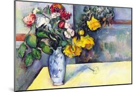 Still Life with Flowers In a Vase-Paul Cézanne-Mounted Art Print
