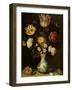 Still Life with Flowers in a Wan-Li Vase-Ambrosius Bosschaert-Framed Art Print