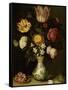 Still Life with Flowers in a Wan-Li Vase-Ambrosius Bosschaert-Framed Stretched Canvas