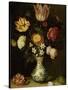 Still Life with Flowers in a Wan-Li Vase-Ambrosius Bosschaert-Stretched Canvas