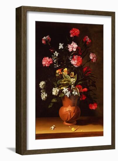 Still Life with Flowers (Oil on Panel)-Jean Picart-Framed Giclee Print