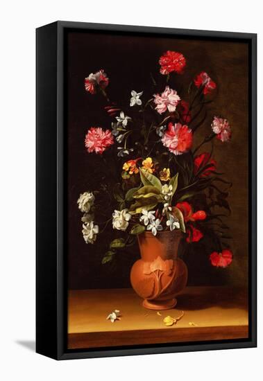 Still Life with Flowers (Oil on Panel)-Jean Picart-Framed Stretched Canvas