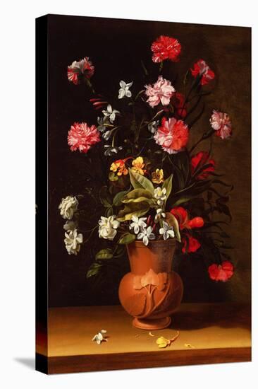 Still Life with Flowers (Oil on Panel)-Jean Picart-Stretched Canvas