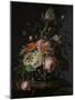 Still Life with Flowers on a Marble Tabletop-Rachel Ruysch-Mounted Art Print