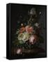 Still Life with Flowers on a Marble Tabletop-Rachel Ruysch-Framed Stretched Canvas