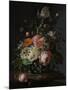 Still Life with Flowers on a Marble Tabletop-Rachel Ruysch-Mounted Art Print