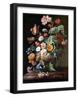 Still-Life with Flowers-Rachel Ruysch-Framed Premium Giclee Print