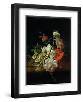 Still Life with Flowers-Rachel Ruysch-Framed Giclee Print