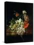 Still Life with Flowers-Rachel Ruysch-Stretched Canvas