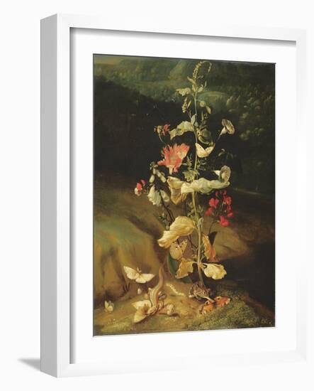 Still Life with Flowers-Otto Marseus Van Schrieck-Framed Giclee Print