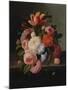 Still Life with Flowers-Thomas Birch-Mounted Giclee Print