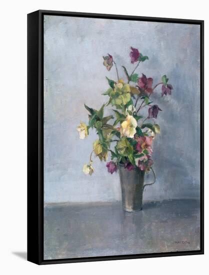 Still life with flowers-Joyce Haddon-Framed Stretched Canvas