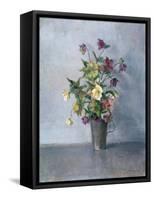 Still life with flowers-Joyce Haddon-Framed Stretched Canvas