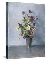 Still life with flowers-Joyce Haddon-Stretched Canvas