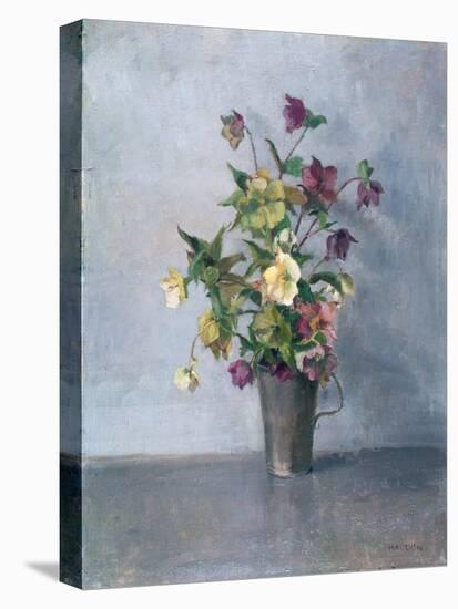 Still life with flowers-Joyce Haddon-Stretched Canvas