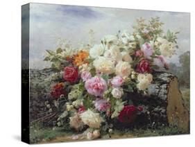 Still Life with Flowers-Jean Baptiste Claude Robie-Stretched Canvas