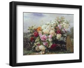 Still Life with Flowers-Jean Baptiste Claude Robie-Framed Premium Giclee Print