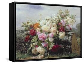 Still Life with Flowers-Jean Baptiste Claude Robie-Framed Stretched Canvas