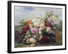 Still Life with Flowers-Jean Baptiste Claude Robie-Framed Giclee Print