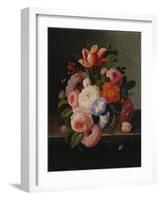 Still Life with Flowers-Thomas Birch-Framed Giclee Print