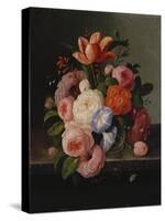 Still Life with Flowers-Thomas Birch-Stretched Canvas