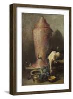 Still Life with Fountain, 1894 (Oil on Canvas)-Guillaume Romain Fouace-Framed Giclee Print