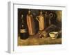 Still Life with Four Stone Bottles, 1884-Vincent van Gogh-Framed Giclee Print