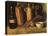 Still Life with Four Stone Bottles, 1884-Vincent van Gogh-Stretched Canvas
