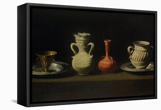 Still Life with Four Vessels-Francisco de Zurbarán-Framed Stretched Canvas