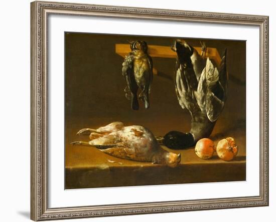 Still Life with Fowl and Pomegranates, c.1620-1640-Alejandro de Loarte-Framed Giclee Print