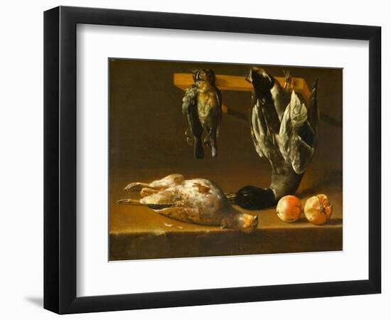 Still Life with Fowl and Pomegranates, c.1620-1640-Alejandro de Loarte-Framed Premium Giclee Print