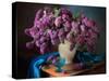 Still life with fragrant lilac-Татьяна Скороход-Stretched Canvas