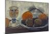 Still life with frosted glass cup, apples and pine branch. About 1902-Paula Modersohn-Becker-Mounted Giclee Print