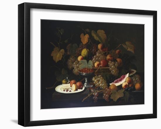 Still Life with Fruit, 1852-Severin Roesen-Framed Giclee Print