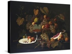 Still Life with Fruit, 1852-Severin Roesen-Stretched Canvas