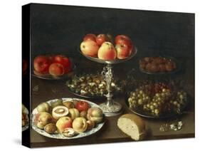 Still Life with Fruit and Bread-Osias Beert-Stretched Canvas
