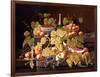 Still Life with Fruit and Champagne-Severin Roesen-Framed Giclee Print