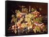 Still Life with Fruit and Champagne-Severin Roesen-Framed Stretched Canvas