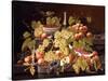 Still Life with Fruit and Champagne-Severin Roesen-Stretched Canvas