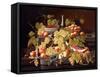 Still Life with Fruit and Champagne-Severin Roesen-Framed Stretched Canvas