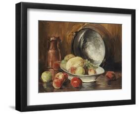 Still Life with Fruit and Copper Pot-William Merritt Chase-Framed Giclee Print