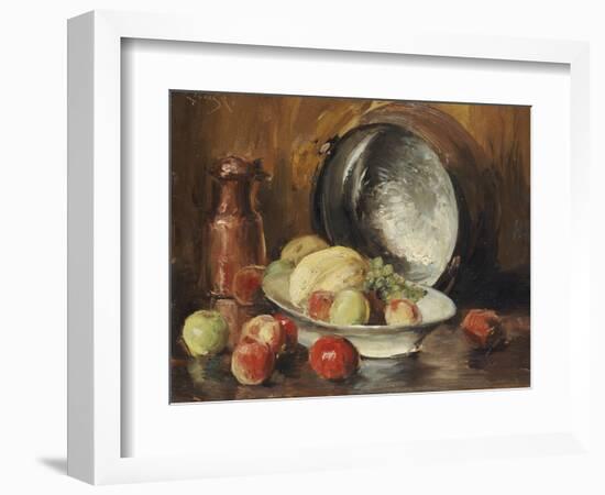 Still Life with Fruit and Copper Pot-William Merritt Chase-Framed Giclee Print